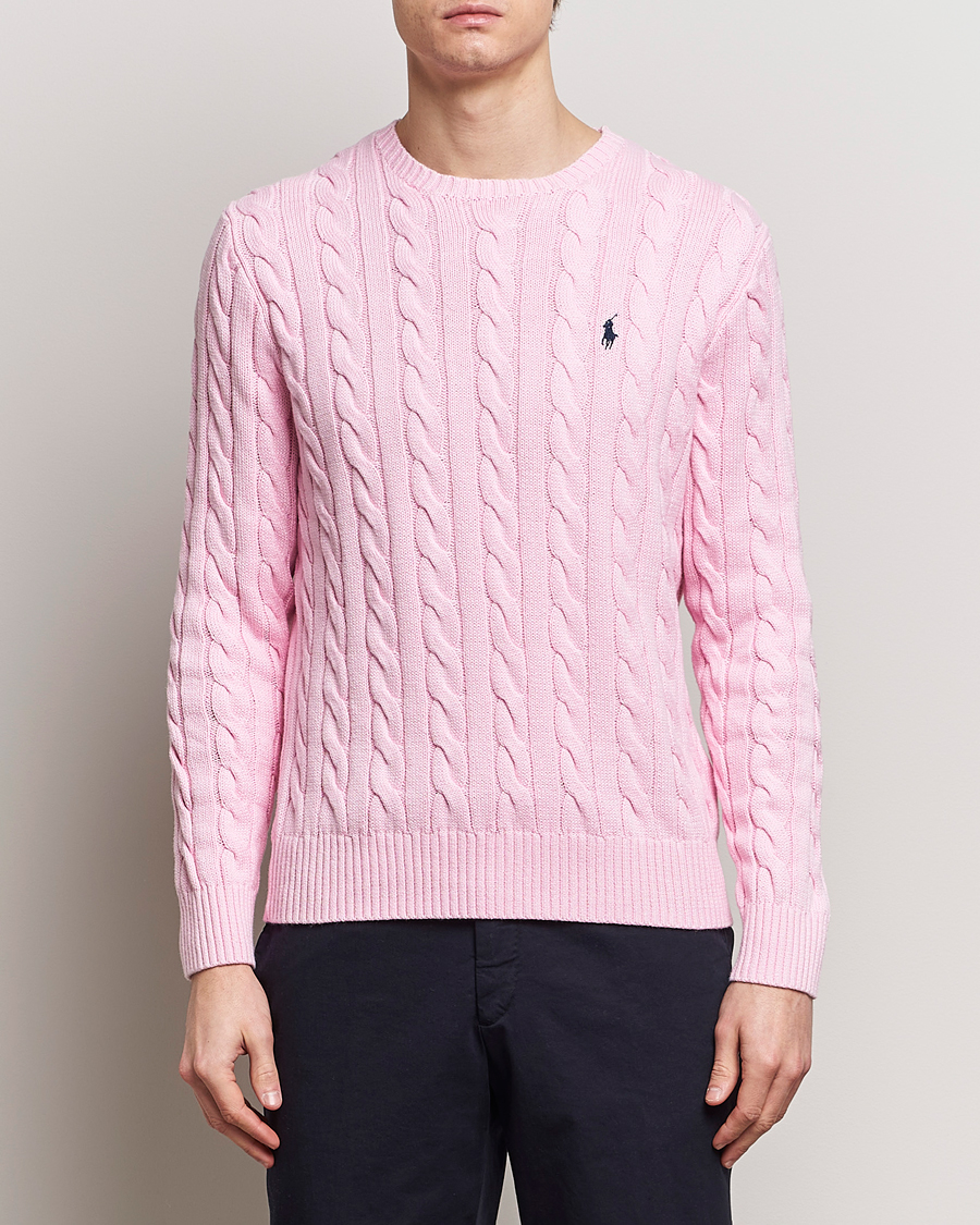 Heren | Ronde hals truien | Polo Ralph Lauren | Cotton Cable Pullover Carmel Pink