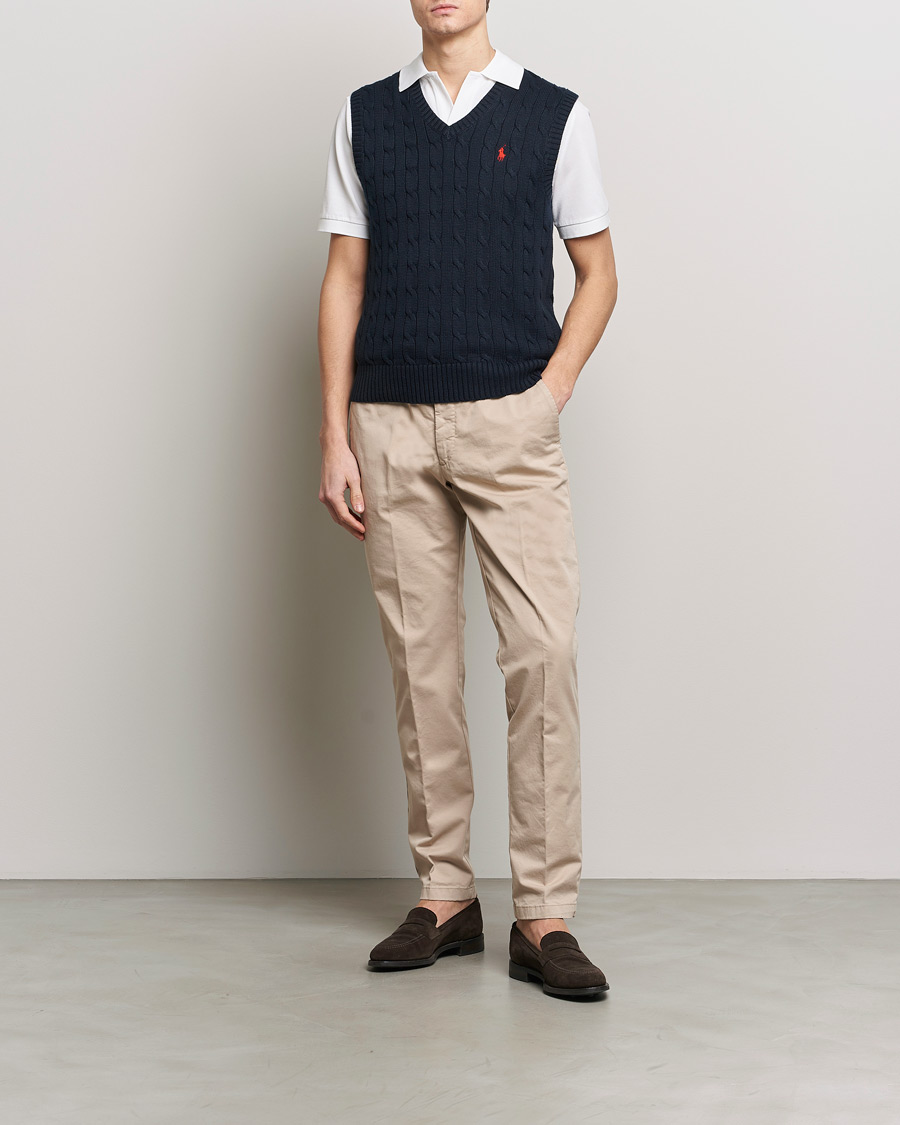 Heren | Truien | Polo Ralph Lauren | Cotton Cable Vest Hunter Navy