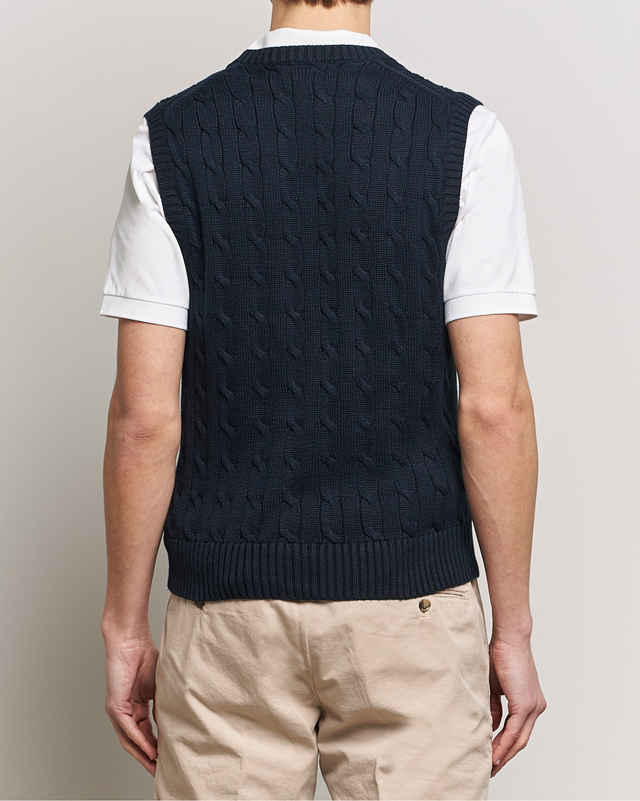 Heren | Truien | Polo Ralph Lauren | Cotton Cable Vest Hunter Navy