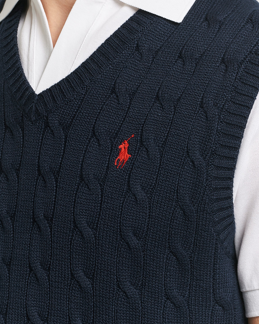 Heren | Truien | Polo Ralph Lauren | Cotton Cable Vest Hunter Navy