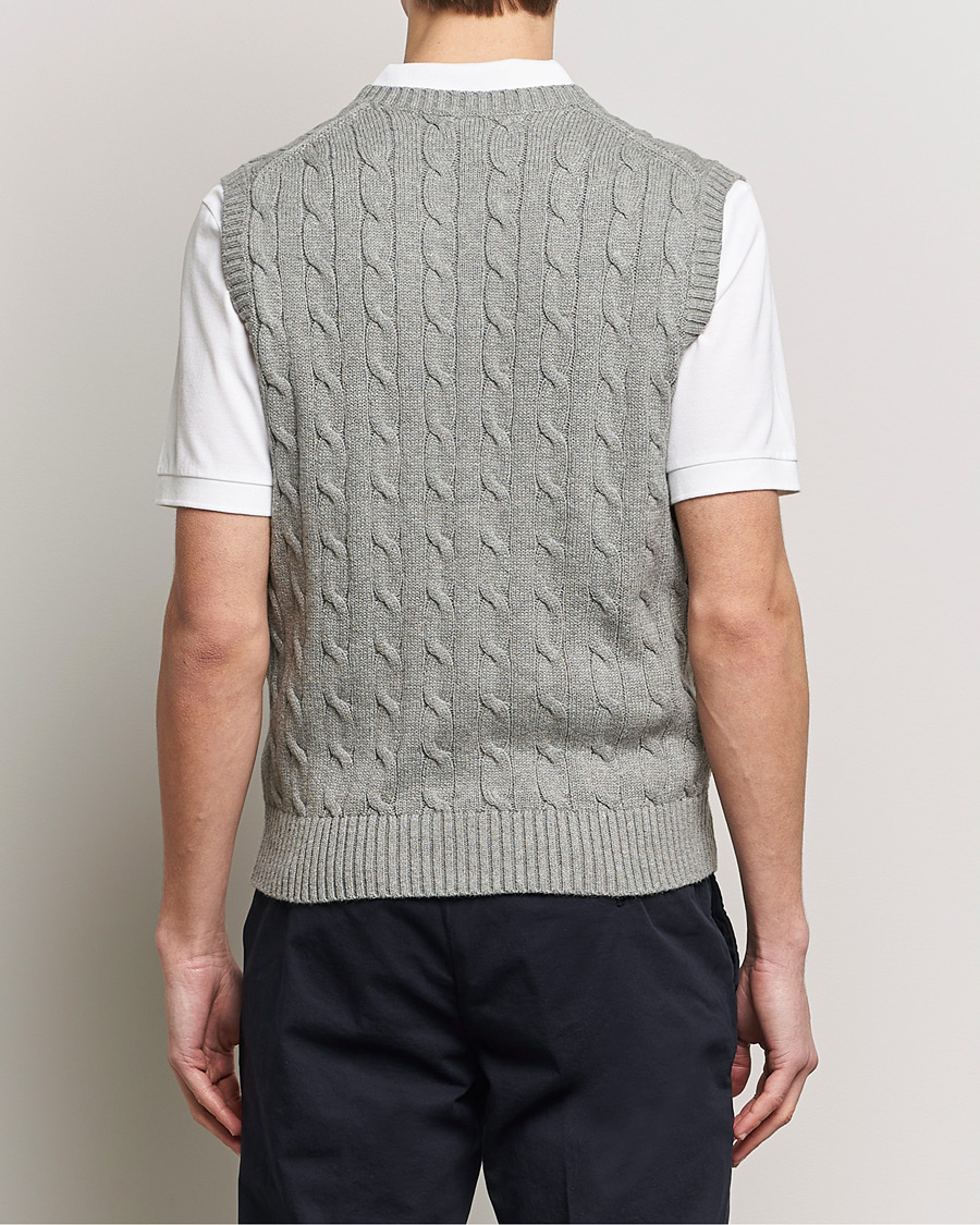 Heren | Truien | Polo Ralph Lauren | Cotton Cable Vest Fawn Grey Heather