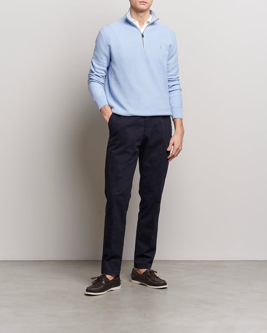 Heren | Truien | Polo Ralph Lauren | Textured Half-Zip Blue Hyacinth