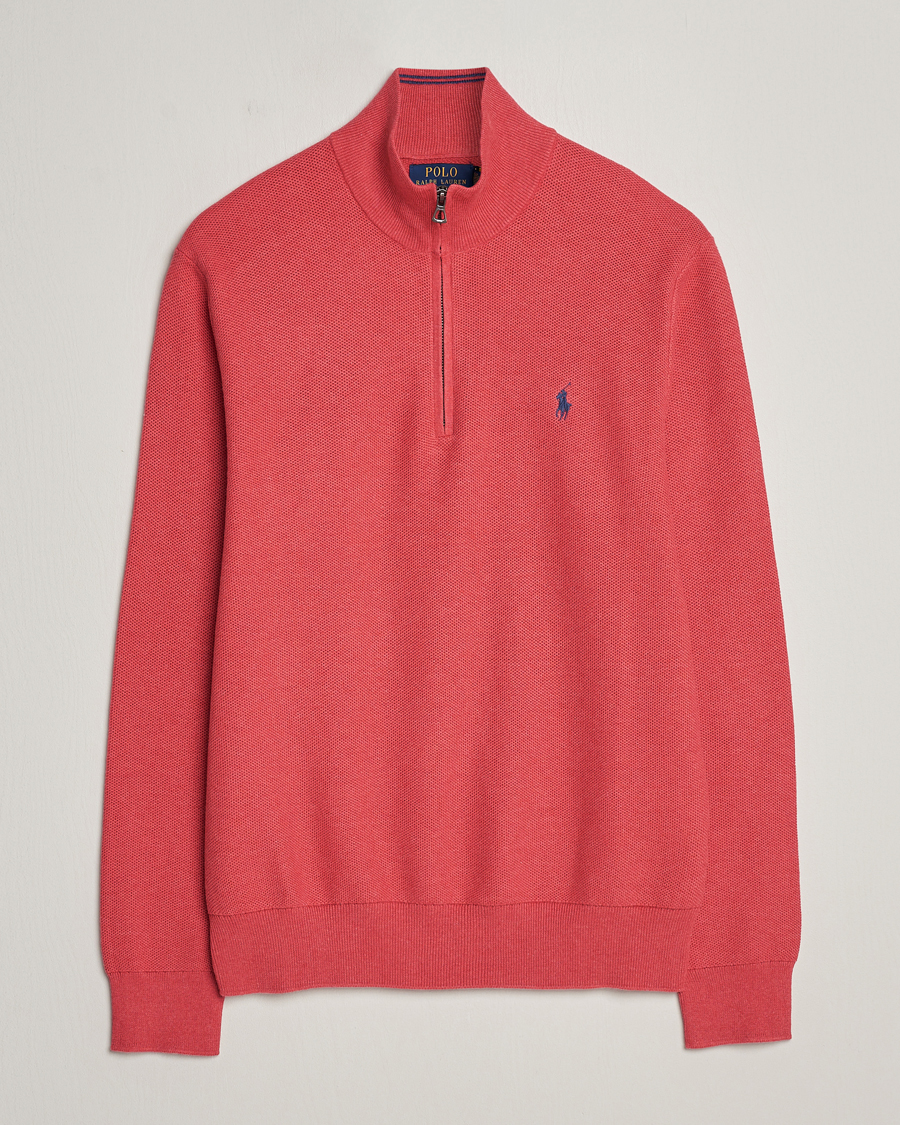 Heren | Truien | Polo Ralph Lauren | Textured Half Zip Nantucket Red Heather