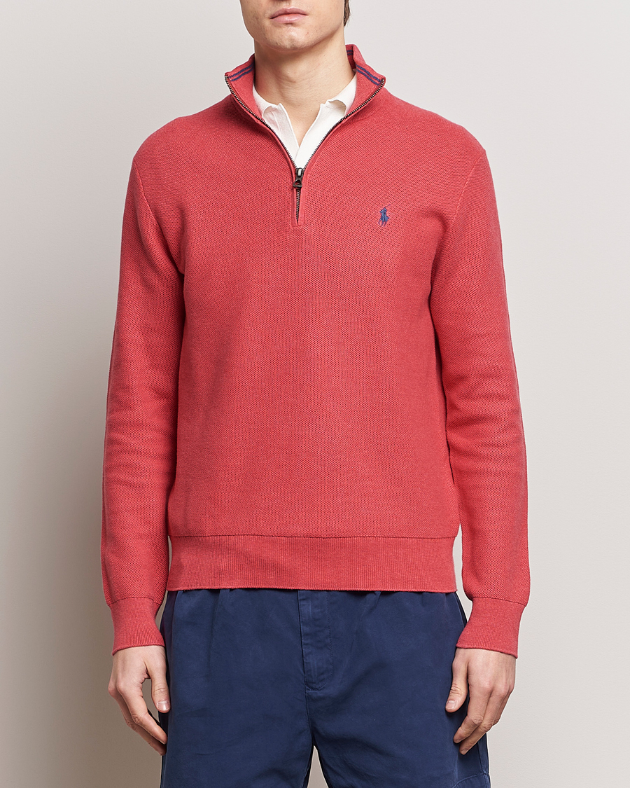 Heren |  | Polo Ralph Lauren | Textured Half Zip Nantucket Red Heather