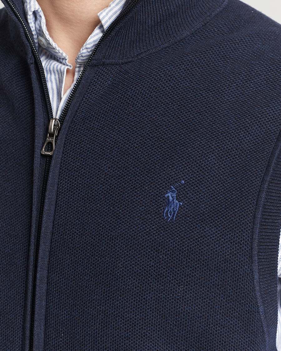 Heren | Truien | Polo Ralph Lauren | Cotton Full-Zip Vest Navy Heather
