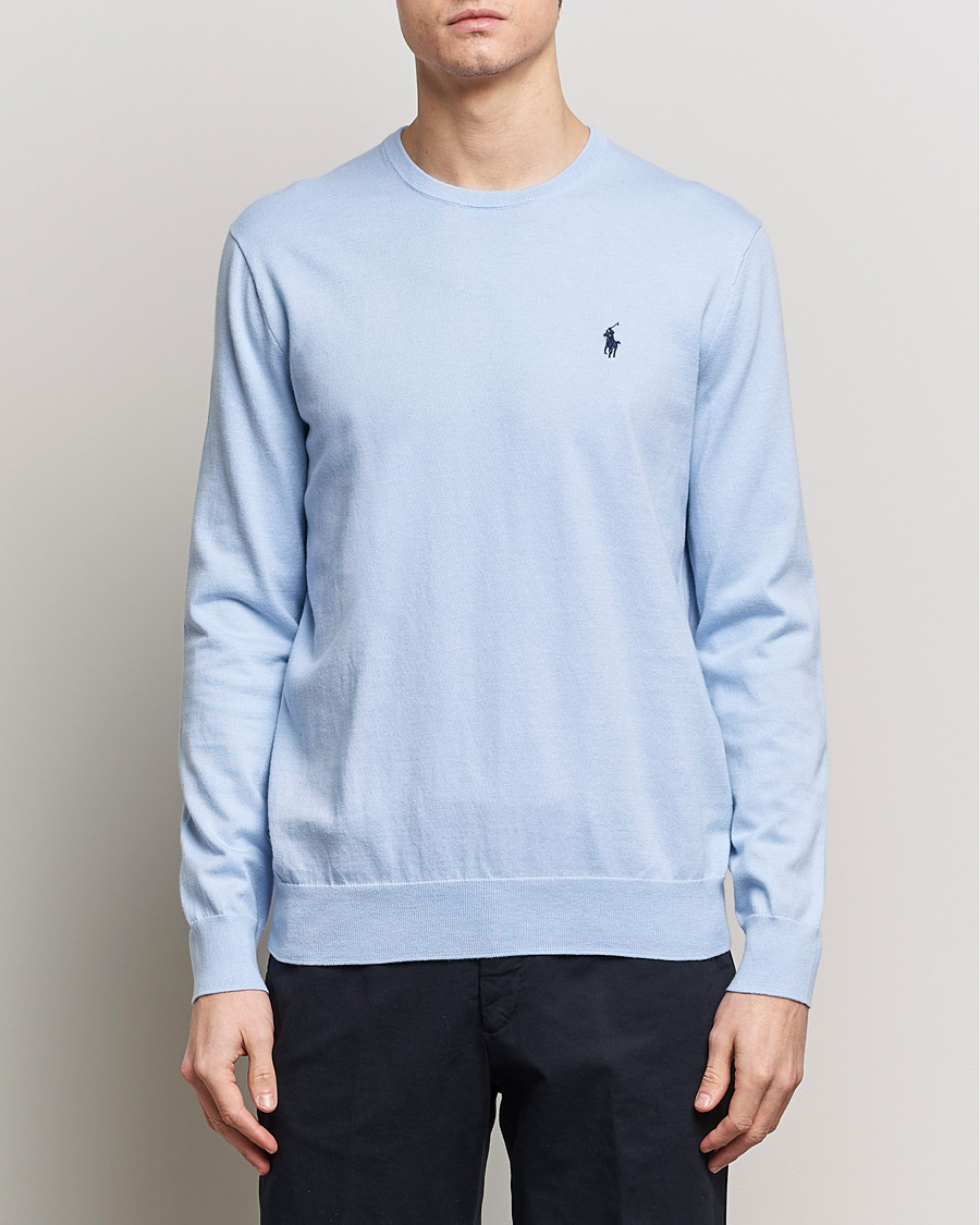 Heren |  | Polo Ralph Lauren | Cotton Crew Neck Sweater Blue Hyacinth