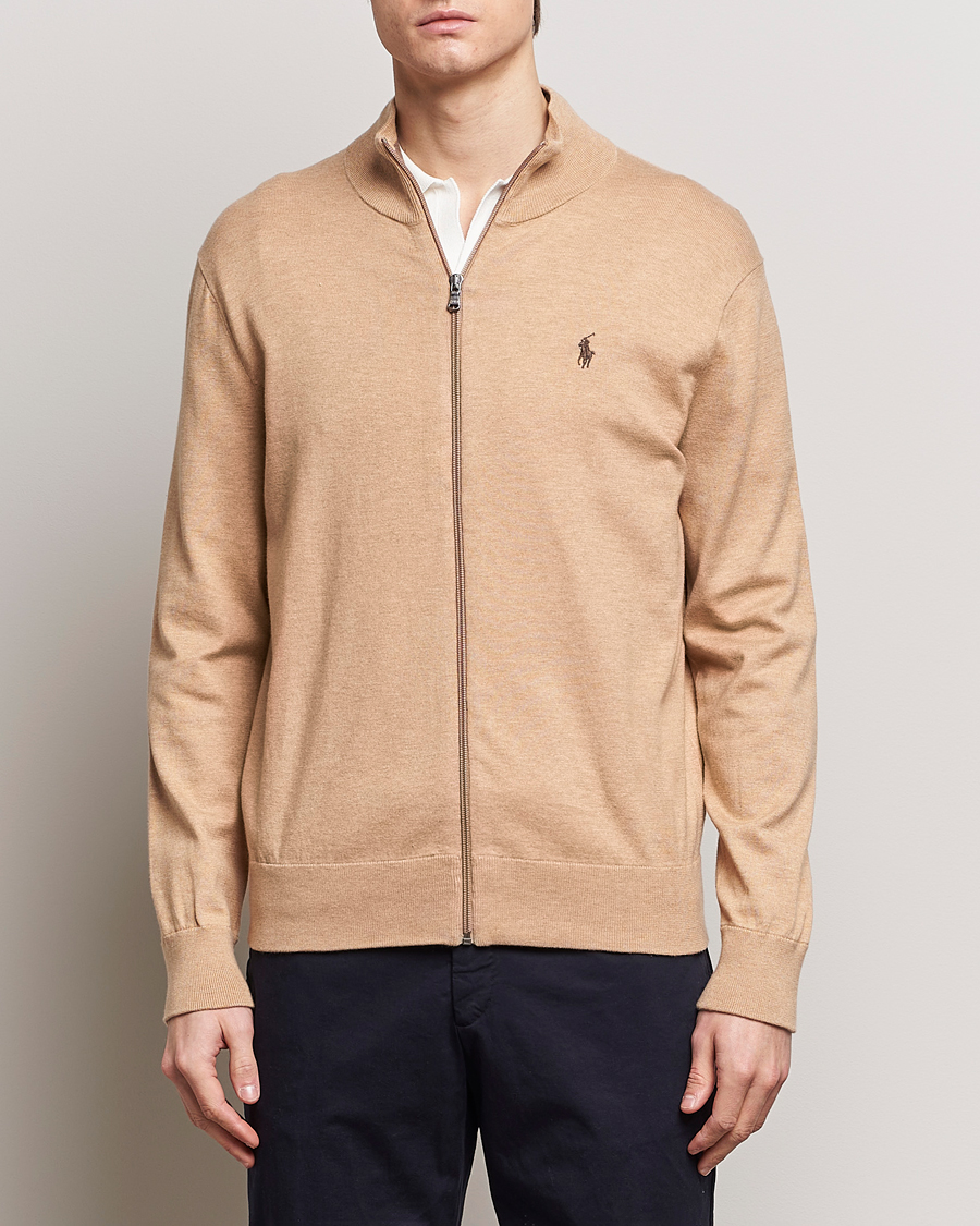 Heren |  | Polo Ralph Lauren | Cotton Full-Zip Camel Melange