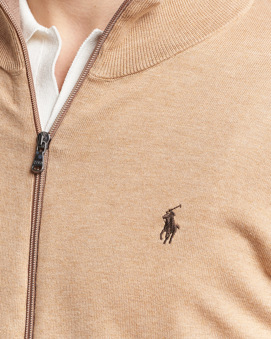 Heren | Truien | Polo Ralph Lauren | Cotton Full-Zip Camel Melange