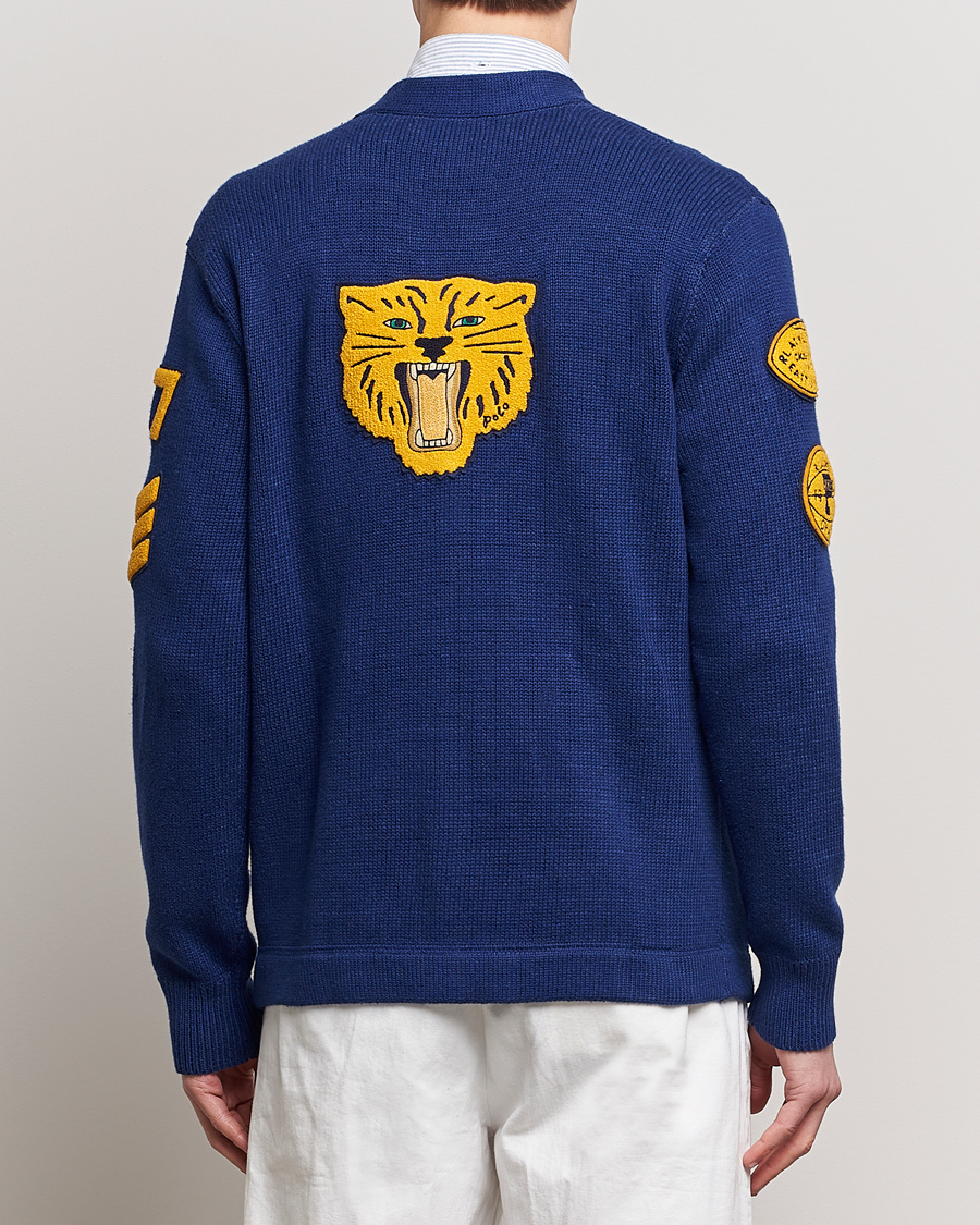 Heren | Truien | Polo Ralph Lauren | Cotton Varsity Patch Cardigan Royal Combo