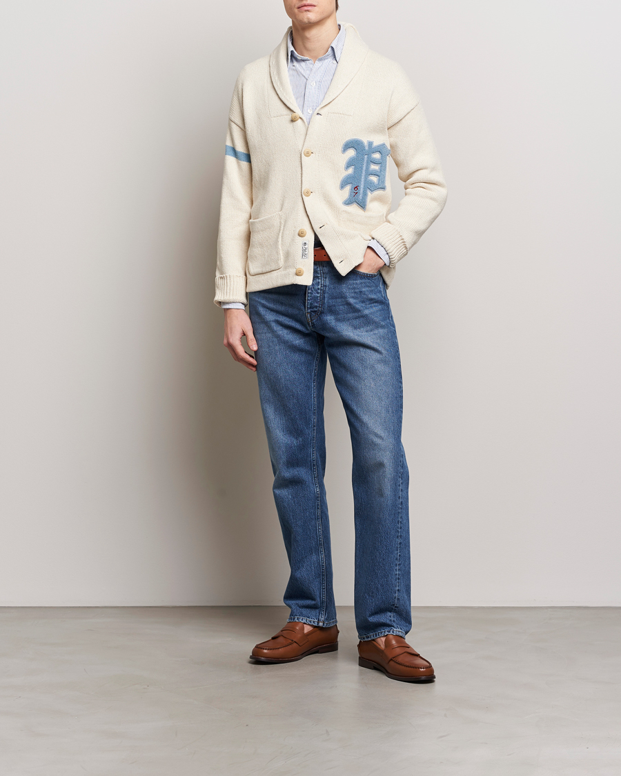 Heren | Truien | Polo Ralph Lauren | Cotton/Linen Shawl Collar Cardigan Andover Cream