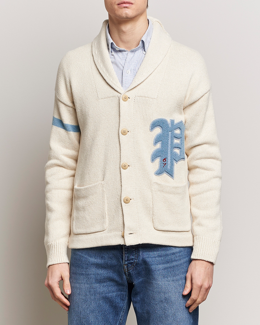 Heren | Cardigans | Polo Ralph Lauren | Cotton/Linen Shawl Collar Cardigan Andover Cream