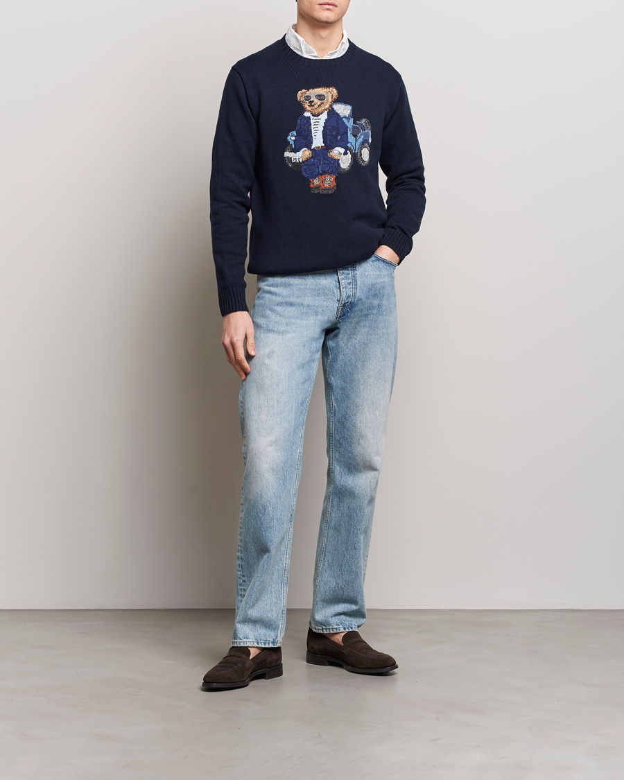 Heren | Truien | Polo Ralph Lauren | Knitted Bear Sweater Aviator Navy