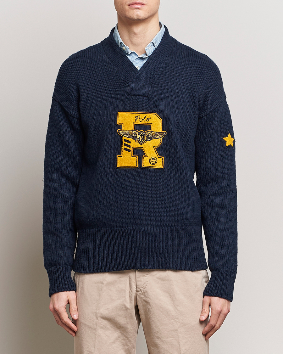 Heren | Gebreide truien | Polo Ralph Lauren | Shawl Collar Sweater Aviator Navy