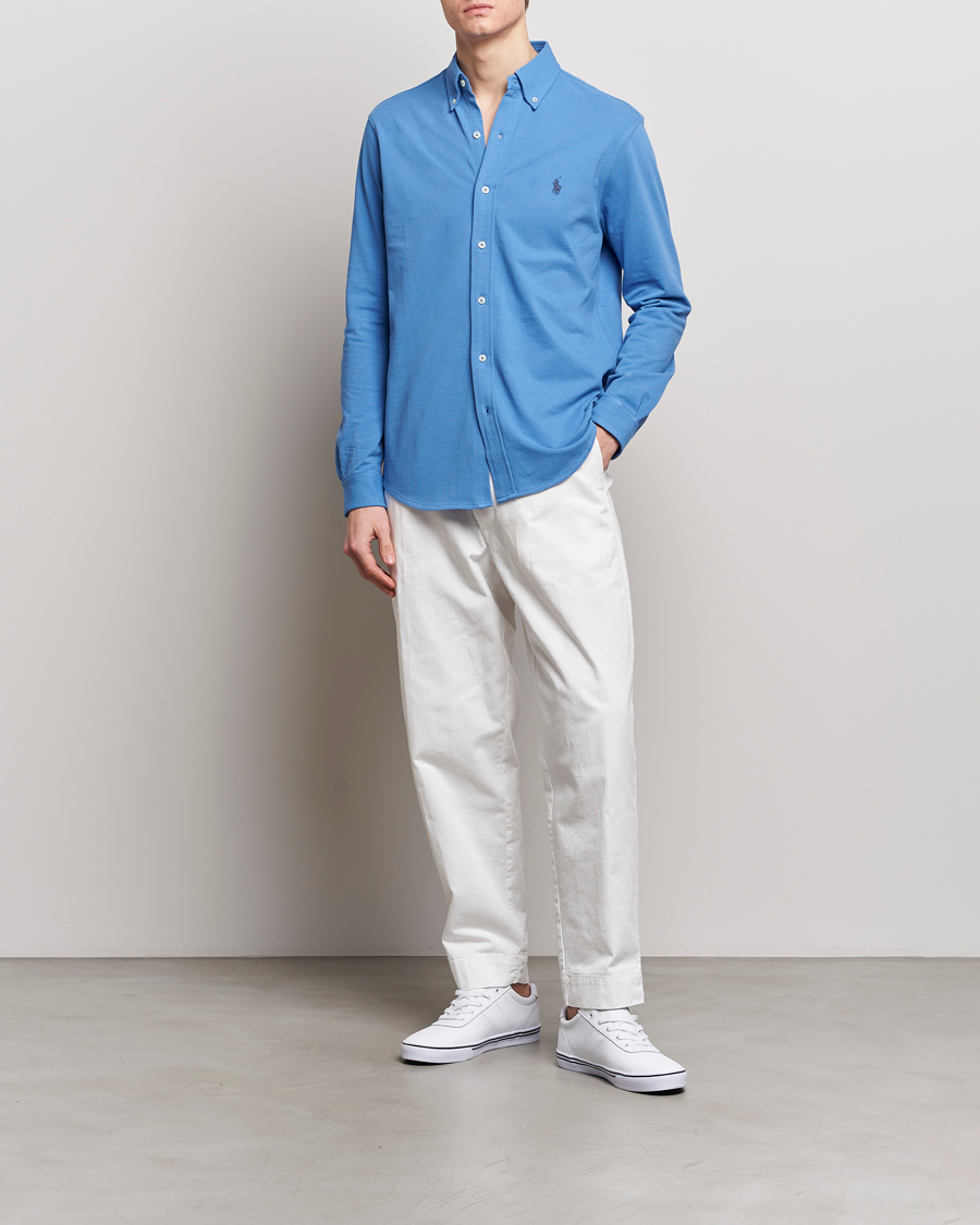 Heren | Overhemden | Polo Ralph Lauren | Featherweight Mesh Shirt New England Blue