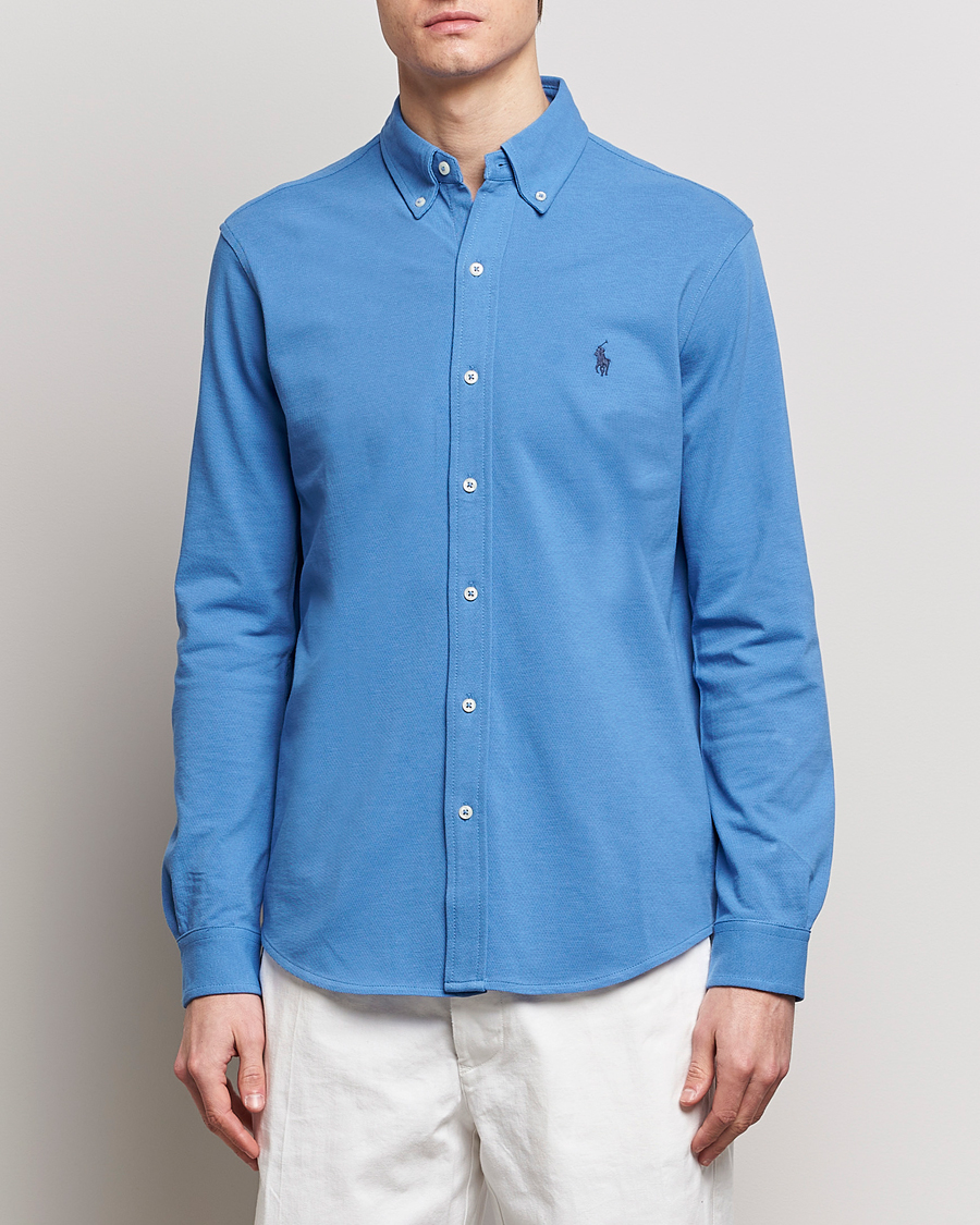 Heren | Overhemden | Polo Ralph Lauren | Featherweight Mesh Shirt New England Blue