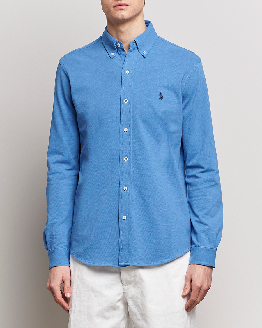 Heren |  | Polo Ralph Lauren | Featherweight Mesh Shirt New England Blue