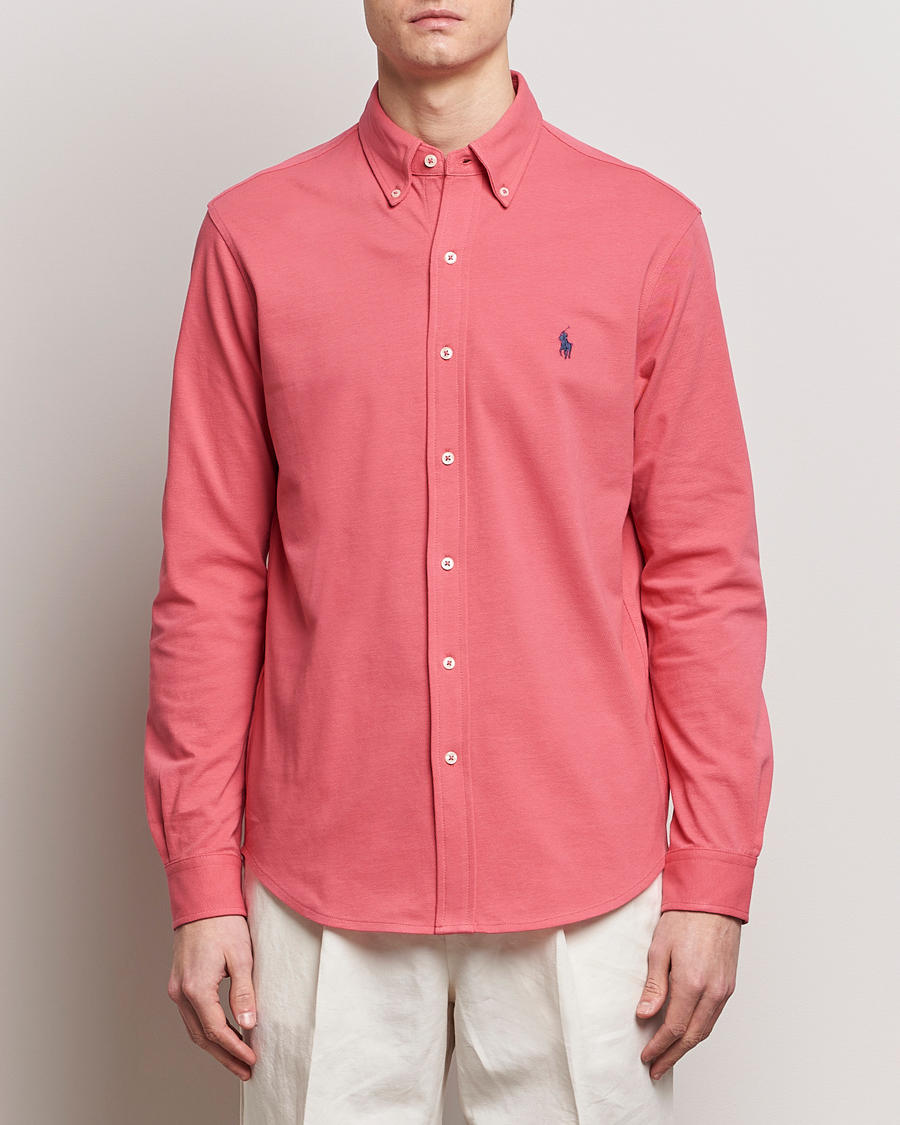 Heren | Poloshirts | Polo Ralph Lauren | Featherweight Mesh Shirt Pale Red