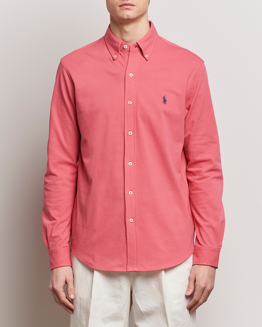 Heren |  | Polo Ralph Lauren | Featherweight Mesh Shirt Pale Red