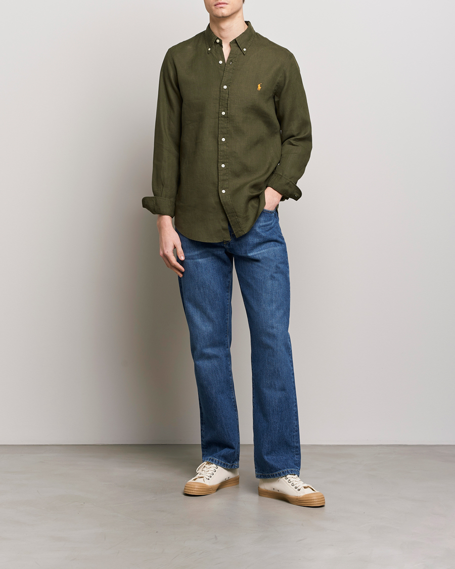 Heren | Overhemden | Polo Ralph Lauren | Custom Fit Linen Button Down Armadillo