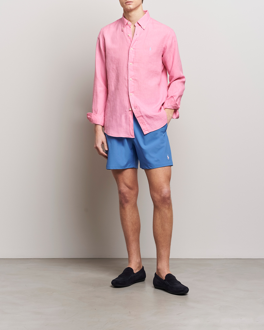 Heren | Overhemden | Polo Ralph Lauren | Custom Fit Linen Button Down Florida Pink