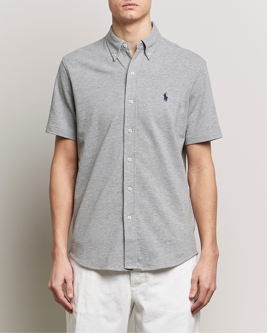 Men |  | Polo Ralph Lauren | Featherweight Mesh Short Sleeve Shirt Andover Heather