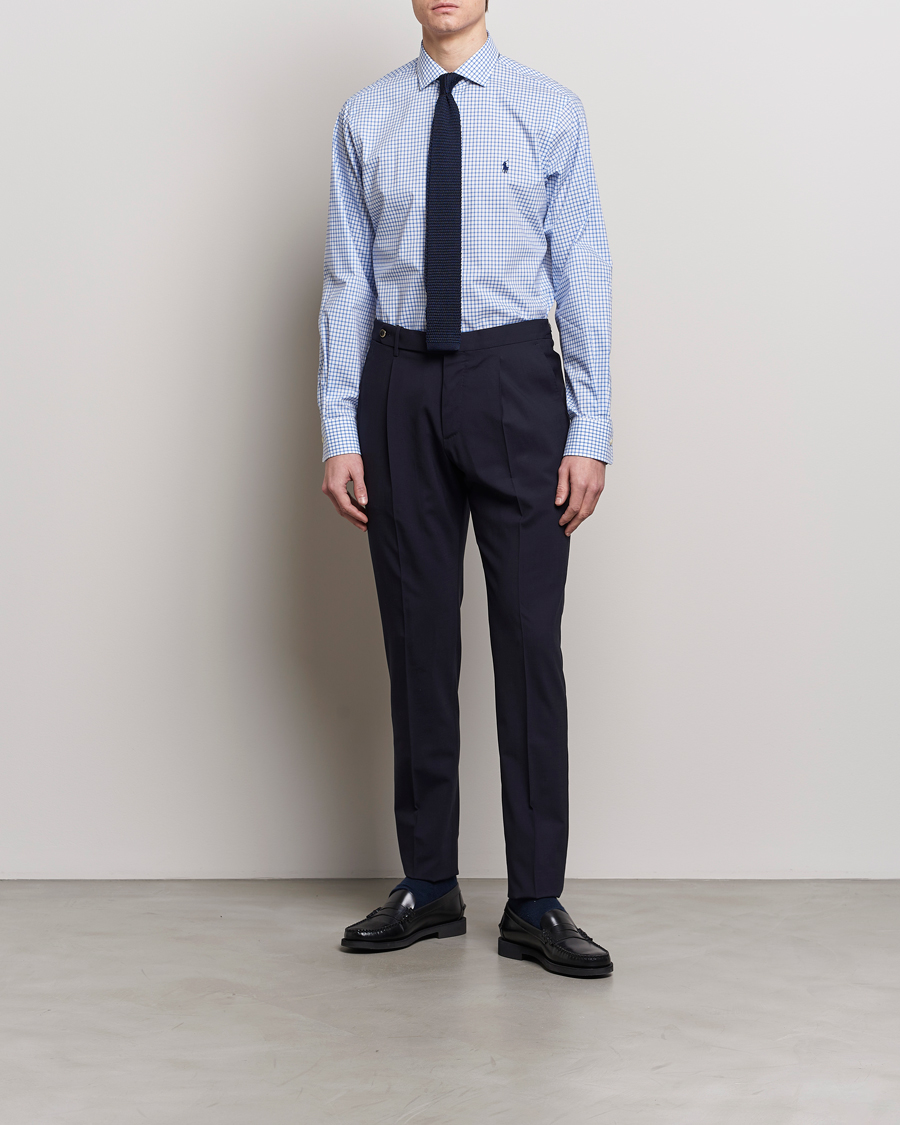 Heren | Formeel | Polo Ralph Lauren | Custom Fit Poplin Shirt Blue/White