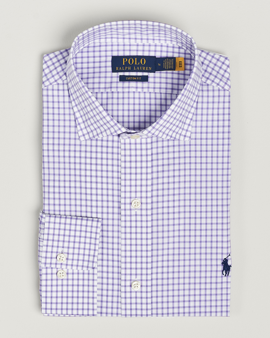 Heren | Overhemden | Polo Ralph Lauren | Custom Fit Poplin Shirt Purple/White