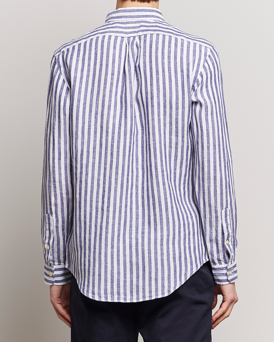 Heren | Overhemden | Polo Ralph Lauren | Custom Fit Striped Linen Shirt Blue/White
