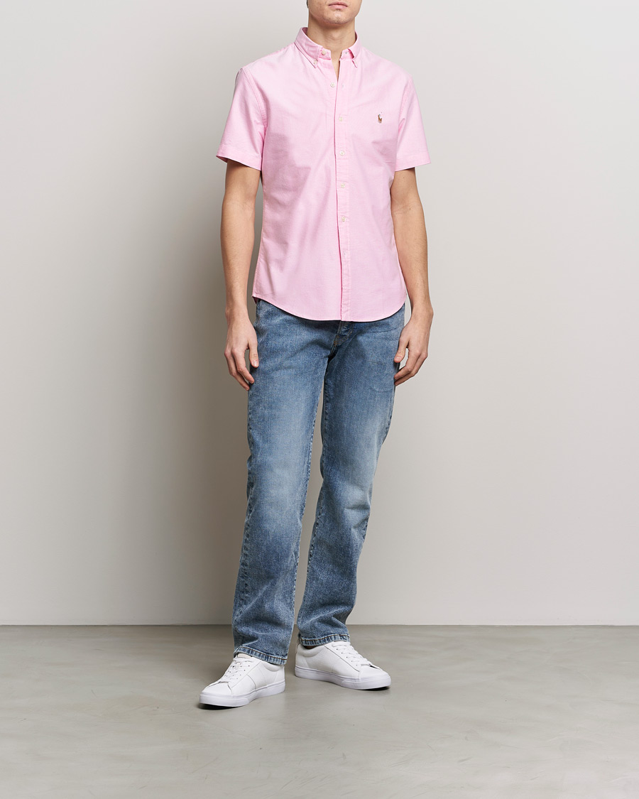 Heren | Overhemden | Polo Ralph Lauren | Slim Fit Oxford Short Sleeve Shirt New Rose