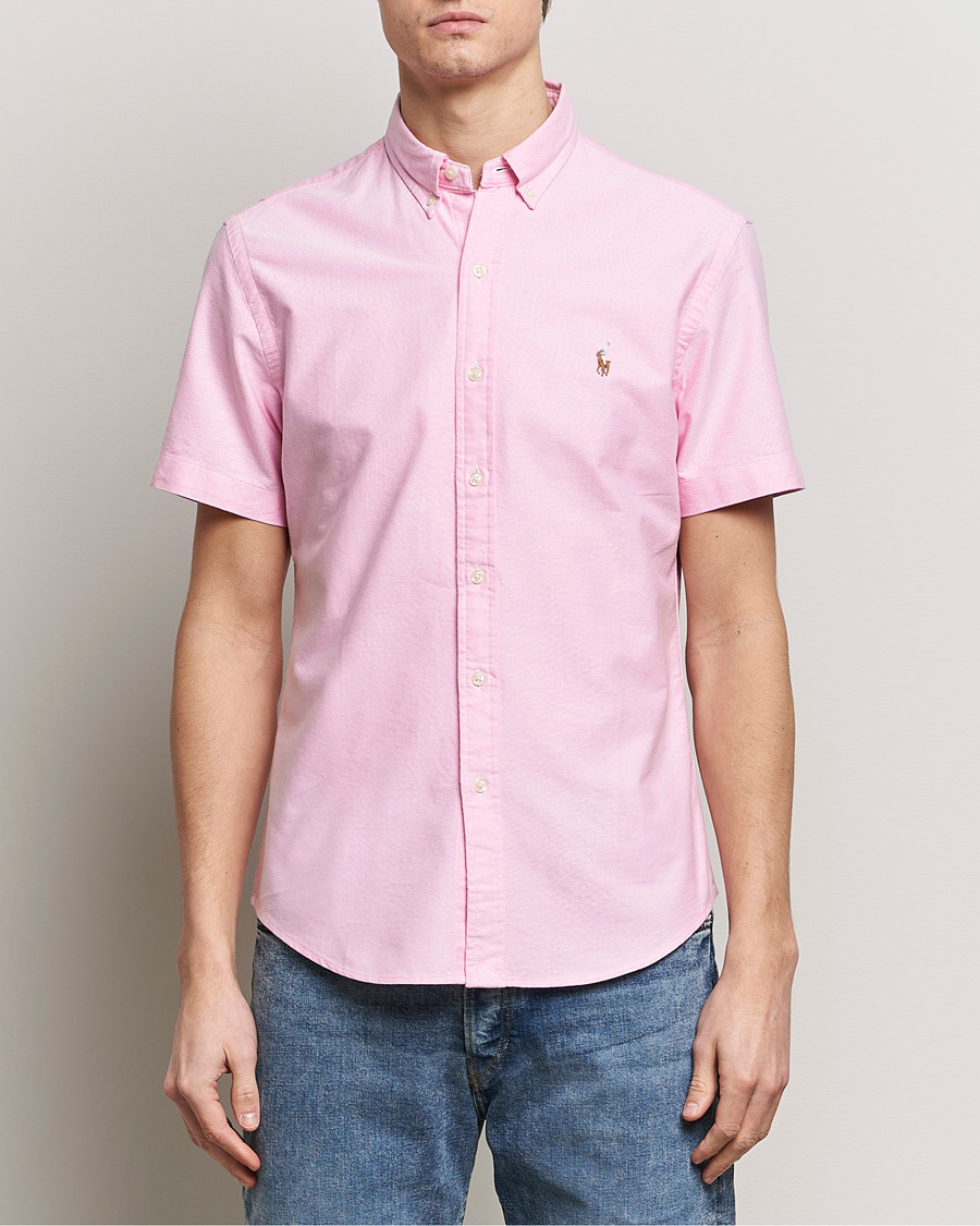 Heren | Overhemden | Polo Ralph Lauren | Slim Fit Oxford Short Sleeve Shirt New Rose