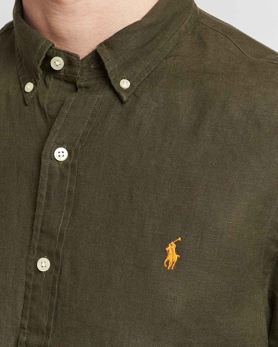 Heren | Overhemden | Polo Ralph Lauren | Slim Fit Linen Button Down Shirt Armadillo