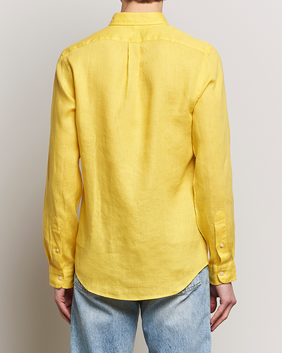 Heren | Overhemden | Polo Ralph Lauren | Slim Fit Linen Button Down Shirt Sunfish Yellow