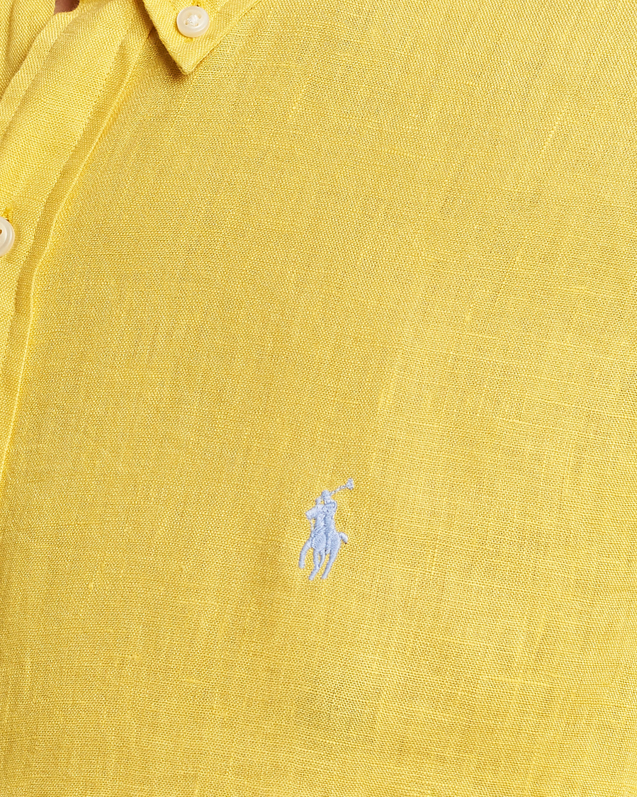 Heren | Overhemden | Polo Ralph Lauren | Slim Fit Linen Button Down Shirt Sunfish Yellow