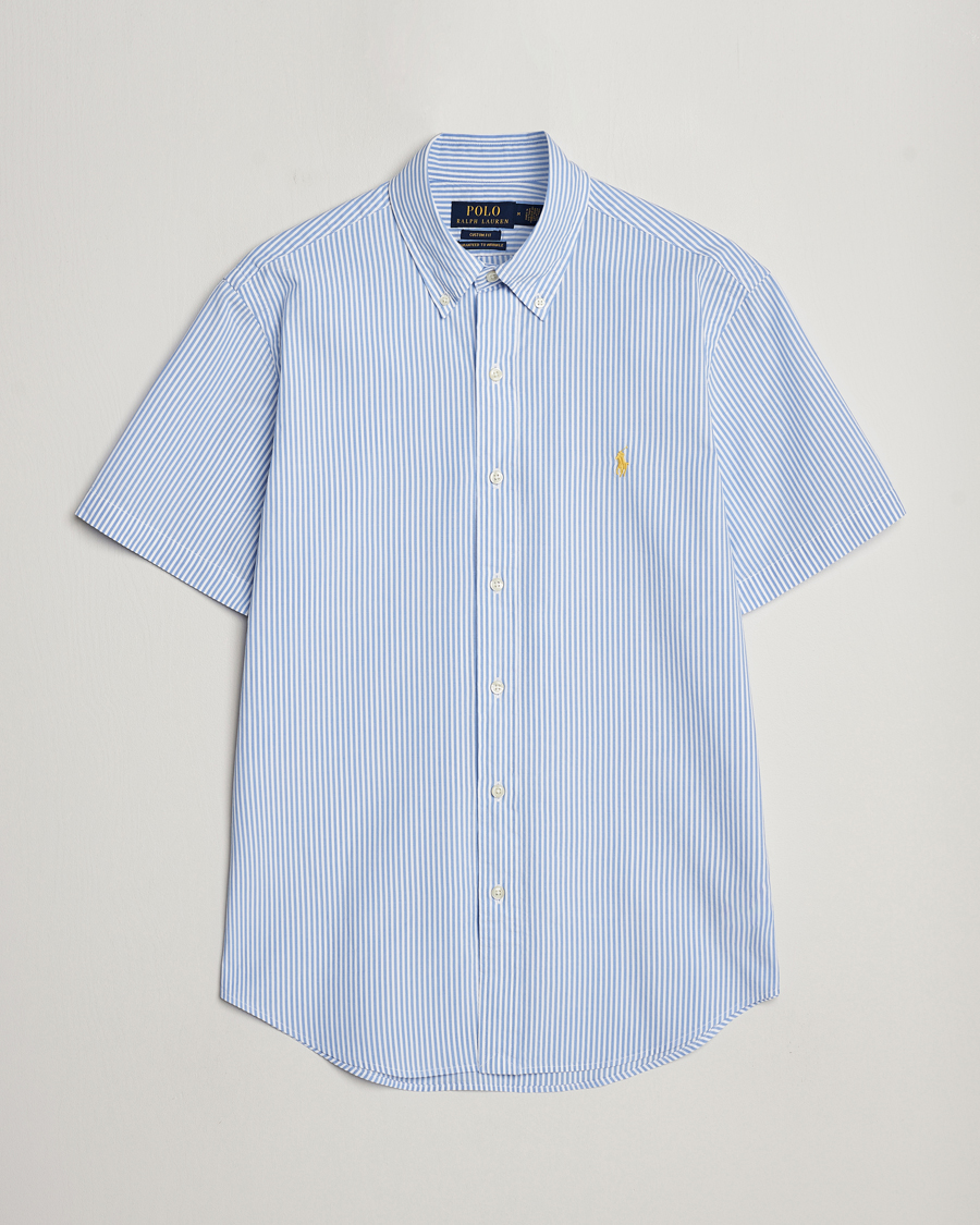 Heren | Overhemden | Polo Ralph Lauren | Seersucker Short Sleeve Striped Shirt Blue/White