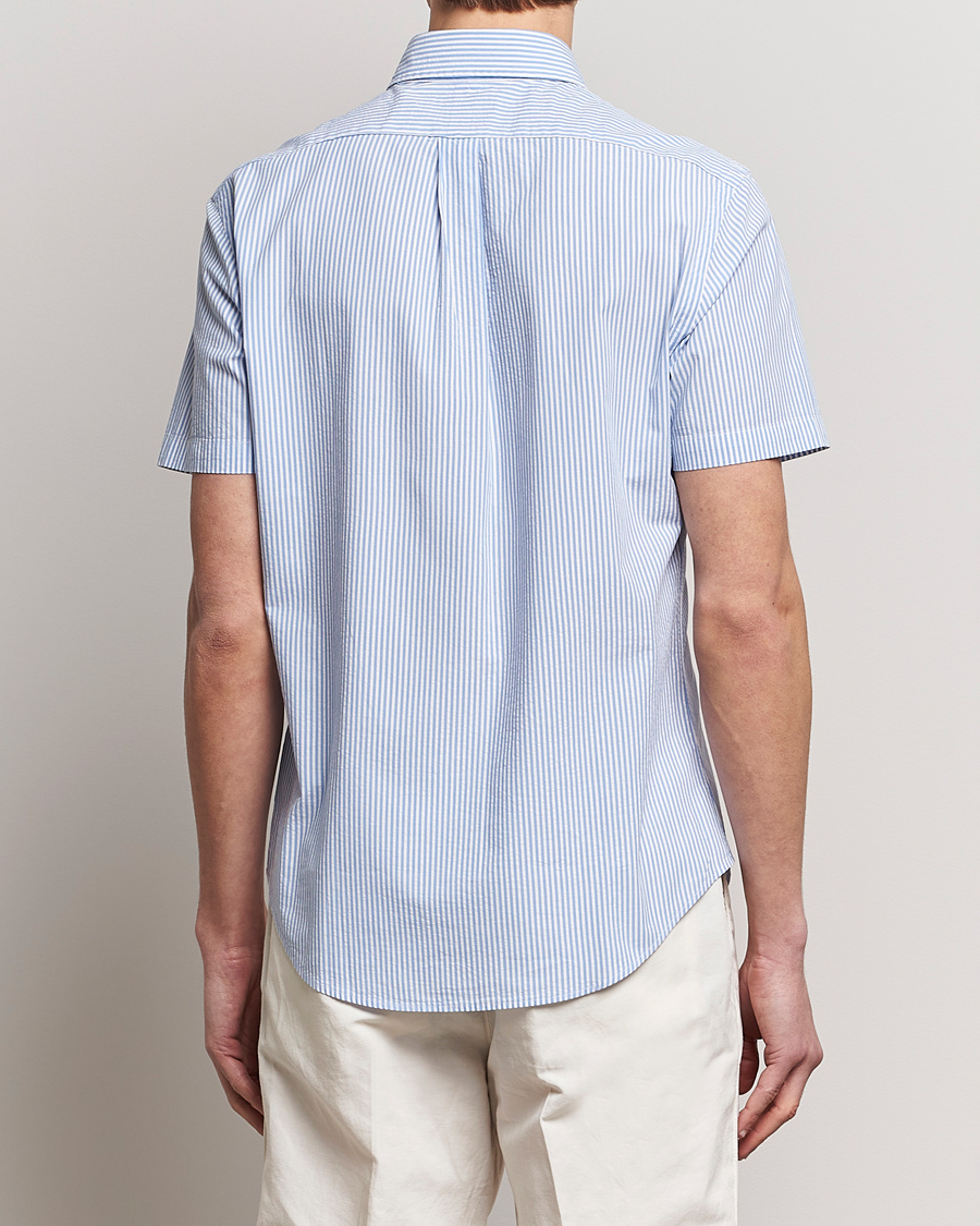 Heren | Overhemden | Polo Ralph Lauren | Seersucker Short Sleeve Striped Shirt Blue/White
