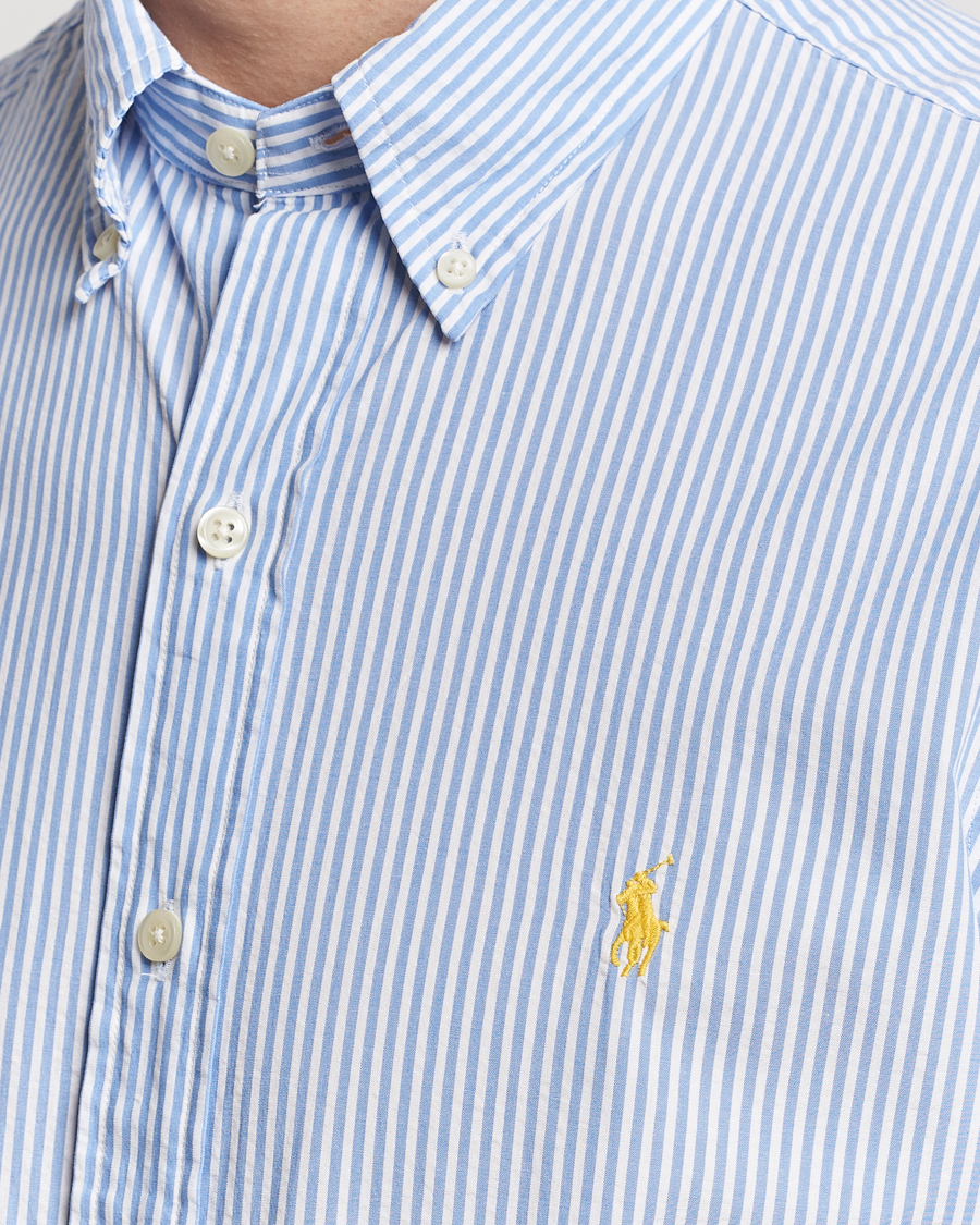 Heren | Overhemden | Polo Ralph Lauren | Seersucker Short Sleeve Striped Shirt Blue/White