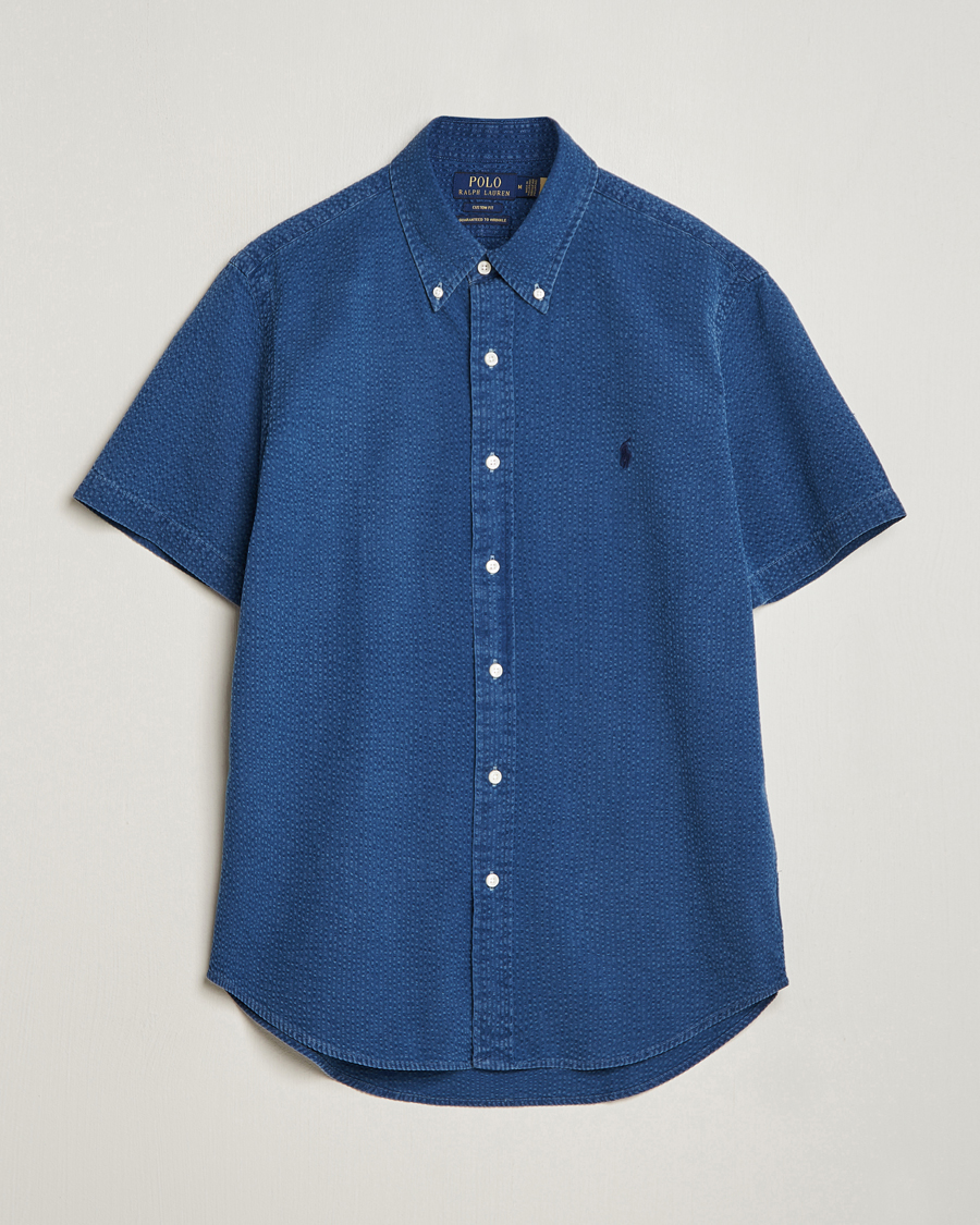 Heren | Overhemden | Polo Ralph Lauren | Seersucker Short Sleeve Shirt Dark Indigo
