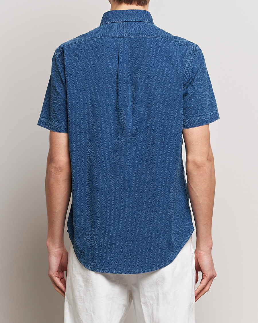 Heren | Overhemden | Polo Ralph Lauren | Seersucker Short Sleeve Shirt Dark Indigo