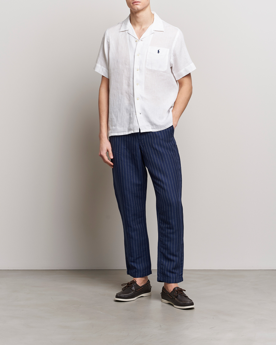 Heren | Overhemden | Polo Ralph Lauren | Linen Pocket Short Sleeve Shirt White