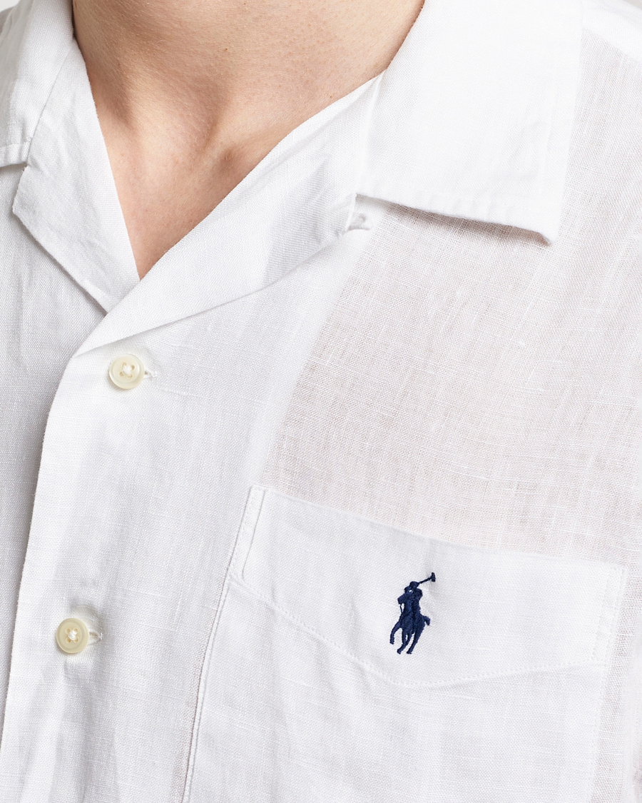Heren | Overhemden | Polo Ralph Lauren | Linen Pocket Short Sleeve Shirt White