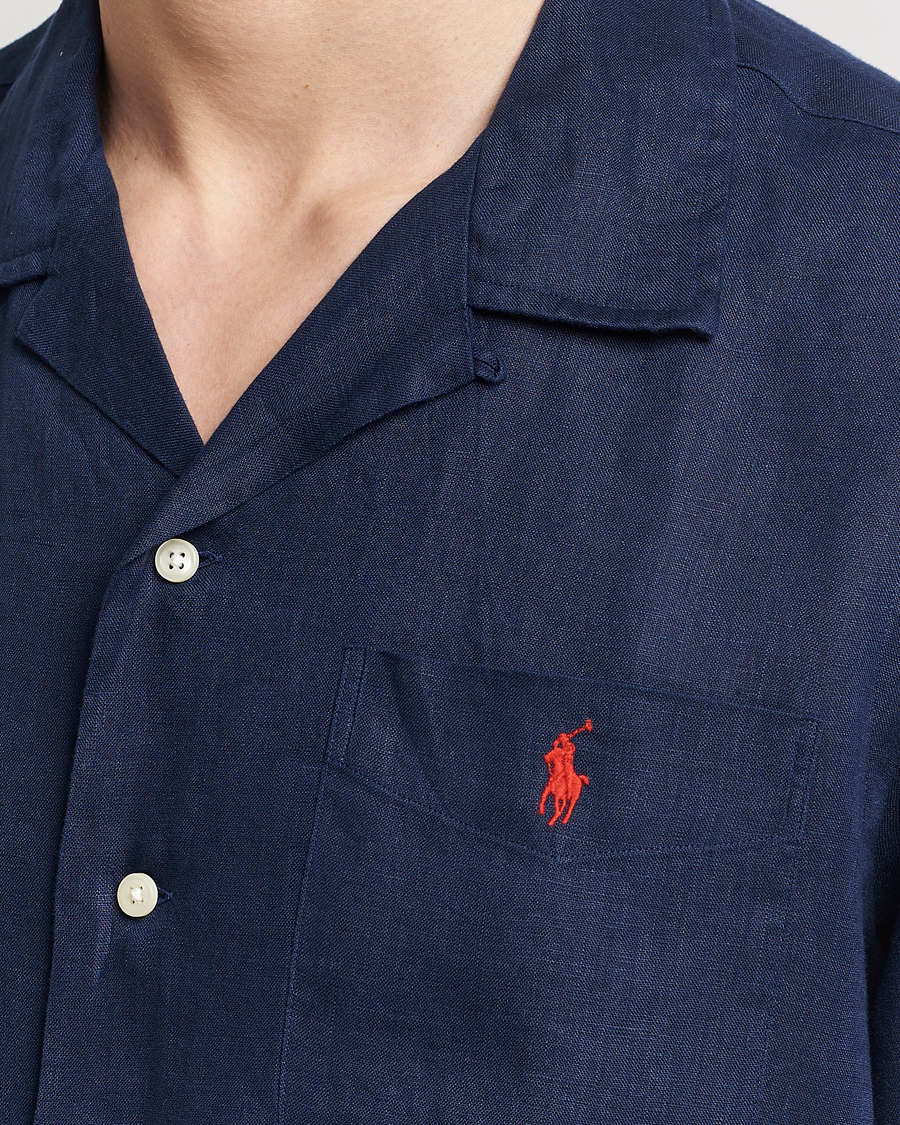 Heren | Overhemden | Polo Ralph Lauren | Linen Pocket Short Sleeve Shirt Newport Navy
