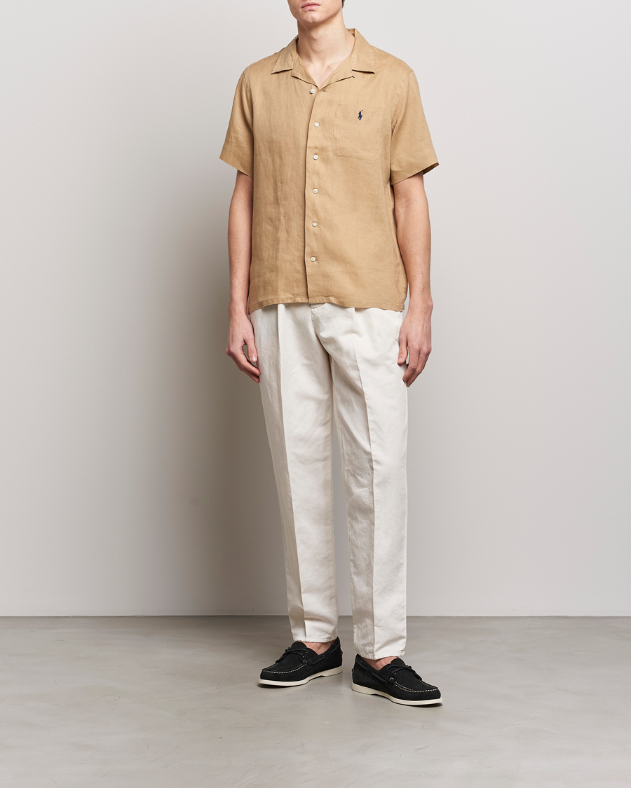 Heren | Overhemden | Polo Ralph Lauren | Linen Pocket Short Sleeve Shirt Vintage Khaki