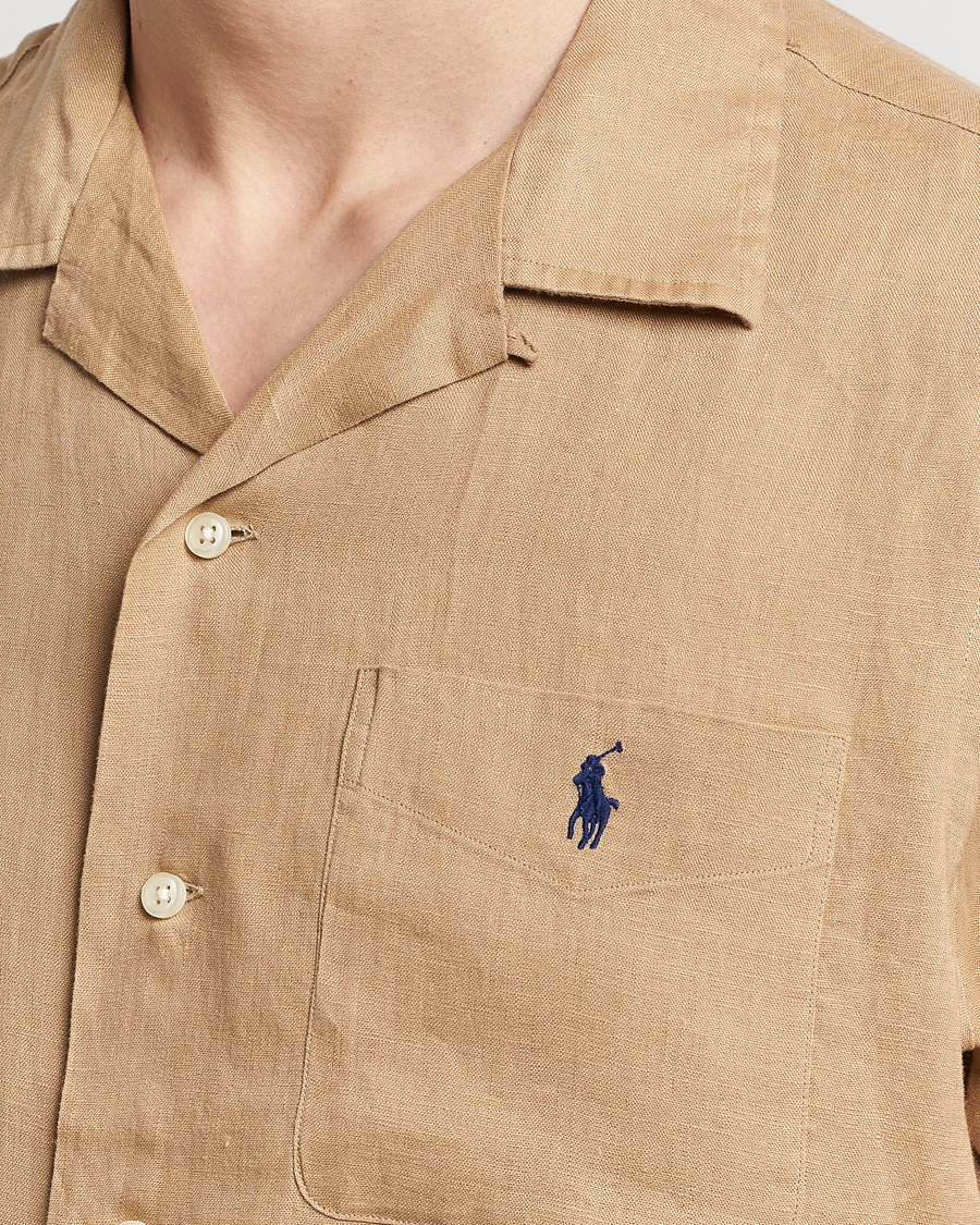 Heren | Overhemden | Polo Ralph Lauren | Linen Pocket Short Sleeve Shirt Vintage Khaki