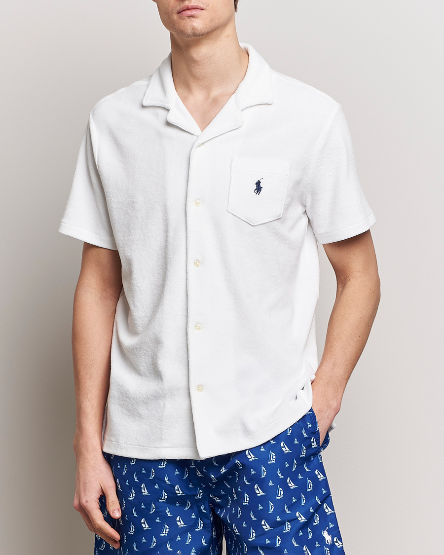 Heren | Overhemden met korte mouwen | Polo Ralph Lauren | Cotton Terry Short Sleeve Shirt White