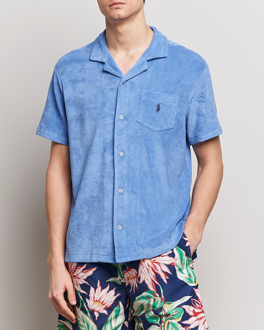 Heren | Overhemden | Polo Ralph Lauren | Cotton Terry Short Sleeve Shirt Harbor Island Blue