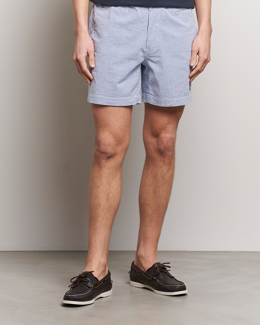 Heren | Trekkoord shorts | Polo Ralph Lauren | Prepster Seersucker Shorts Blue