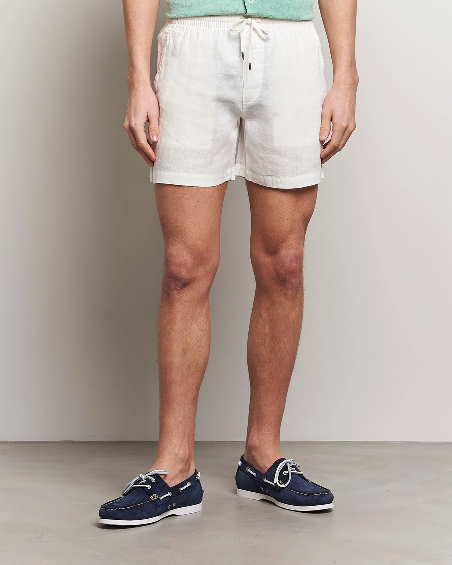 Heren | Korte broek | Polo Ralph Lauren | Prepster Linen Drawstring Shorts Deckwash White