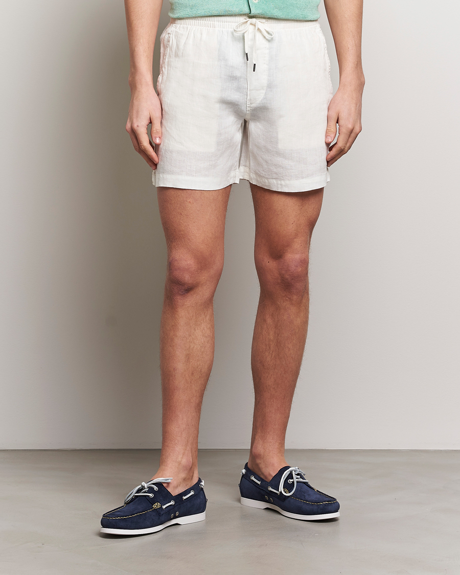 Heren | World of Ralph Lauren | Polo Ralph Lauren | Prepster Linen Drawstring Shorts Deckwash White