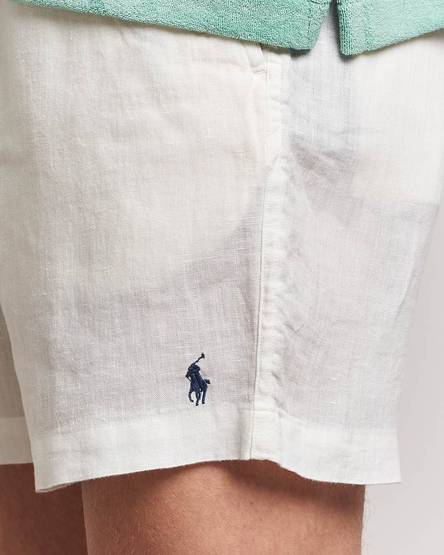 Heren | Korte broek | Polo Ralph Lauren | Prepster Linen Drawstring Shorts Deckwash White
