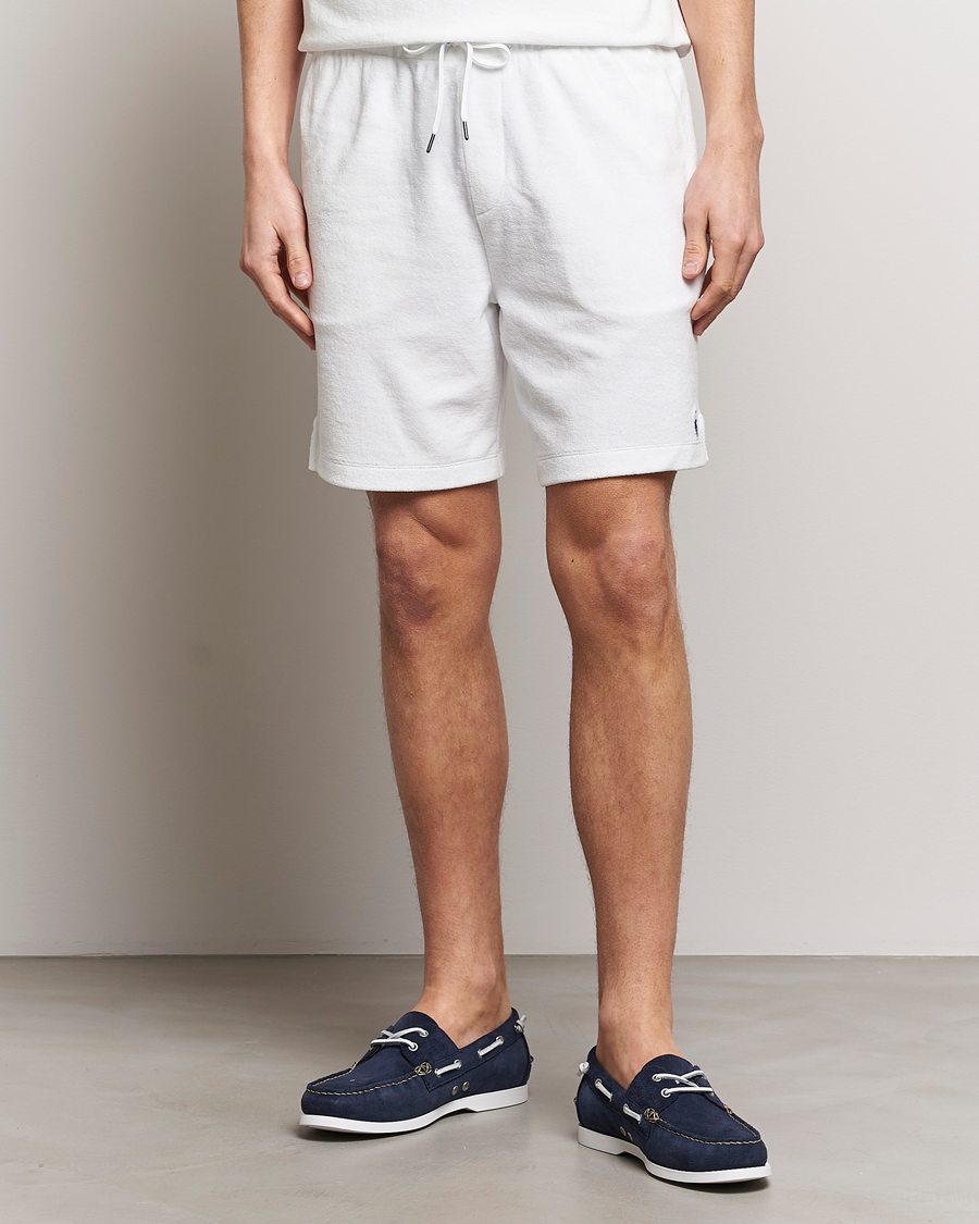 Heren | Trekkoord shorts | Polo Ralph Lauren | Cotton Terry Drawstring Shorts White